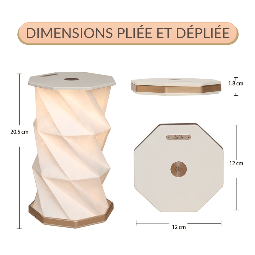 Dimensions OrigaLux ouverte